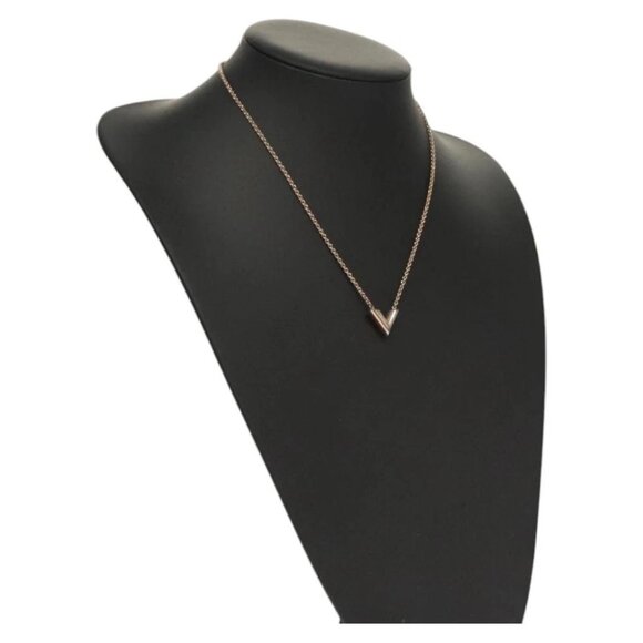 LOUIS VUITTON Collier LV Necklace metal Pink gold - Picture 1 of 16